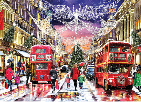 Artwork: Regent Street at Christmas – 500 XL Piece Jigsaw Puzzle (Gibsons)