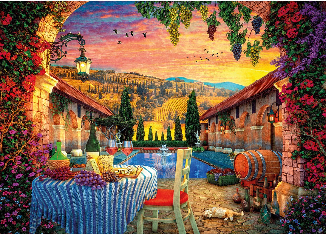 Artwork: Tuscany Sunset – 1000 Piece Jigsaw Puzzle (Gibsons)