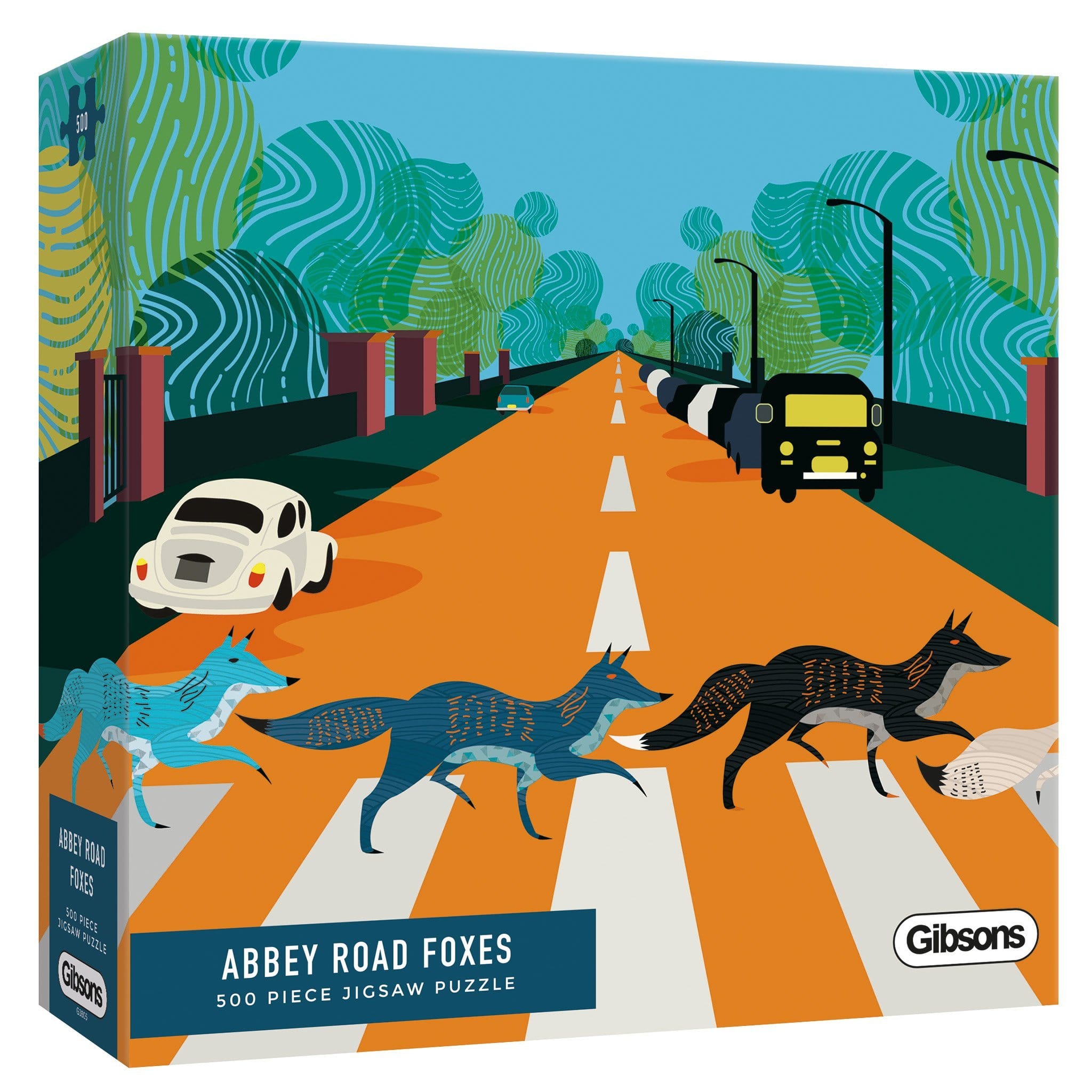 Abbey Road Foxes – 500 Piece Jigsaw Puzzle (Gibsons)