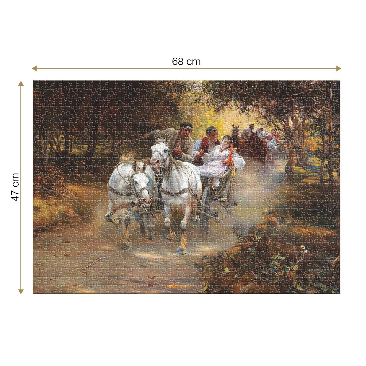 Country Wedding by Alfred Wierusz-Kowalski – 1000 Piece Jigsaw Puzzle (Dtoys)