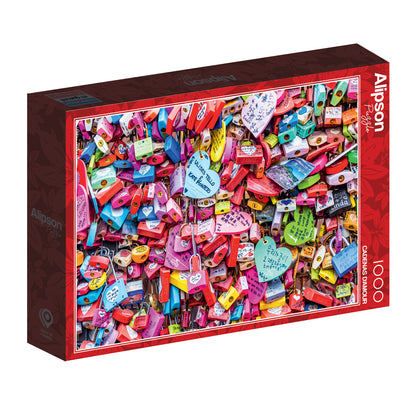 Alipson - Love padlocks - 1000 Piece Jigsaw Puzzle