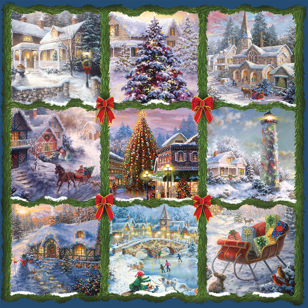 Christmas Nine Patch – 1000 Piece Jigsaw Puzzle (Alipson)