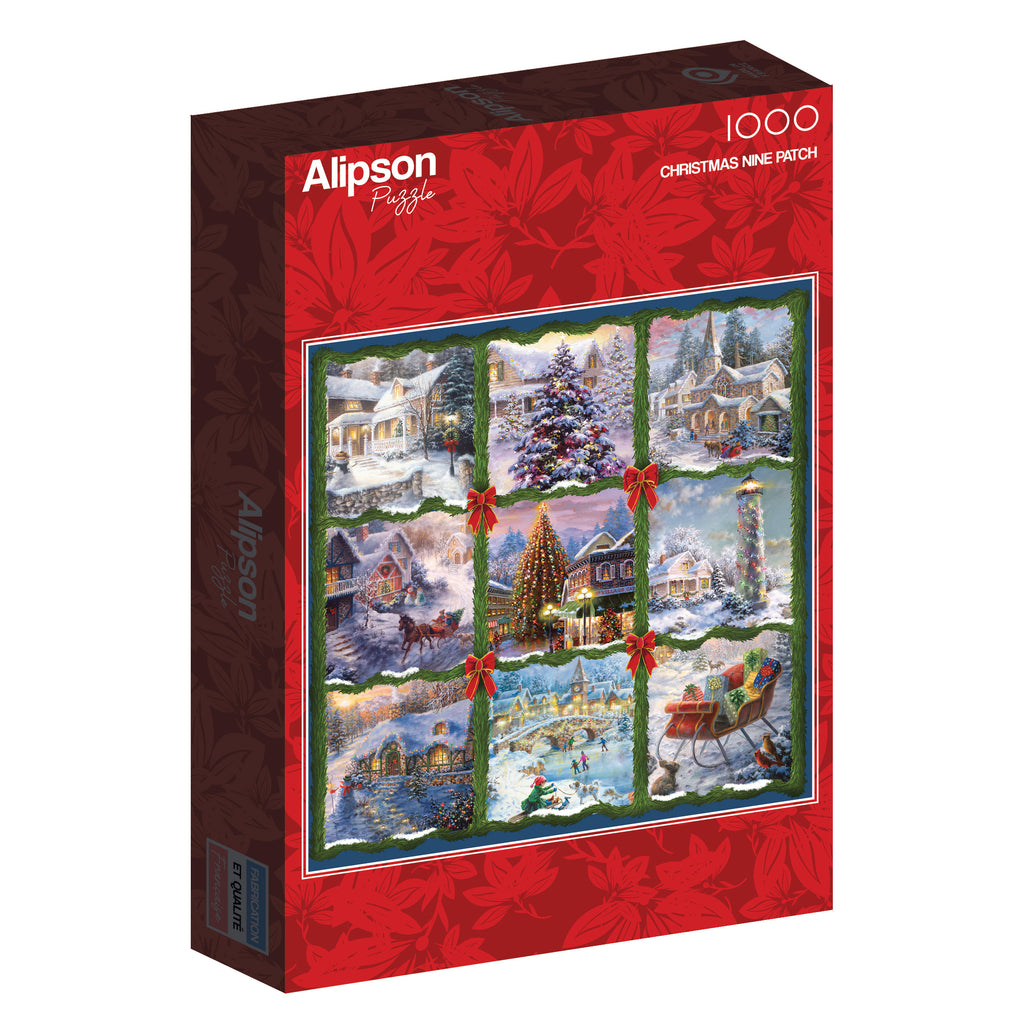 Christmas Nine Patch – 1000 Piece Jigsaw Puzzle (Alipson)