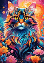 Multicoloured Cat - 1000 Piece Jigsaw Puzzle (Alipson)
