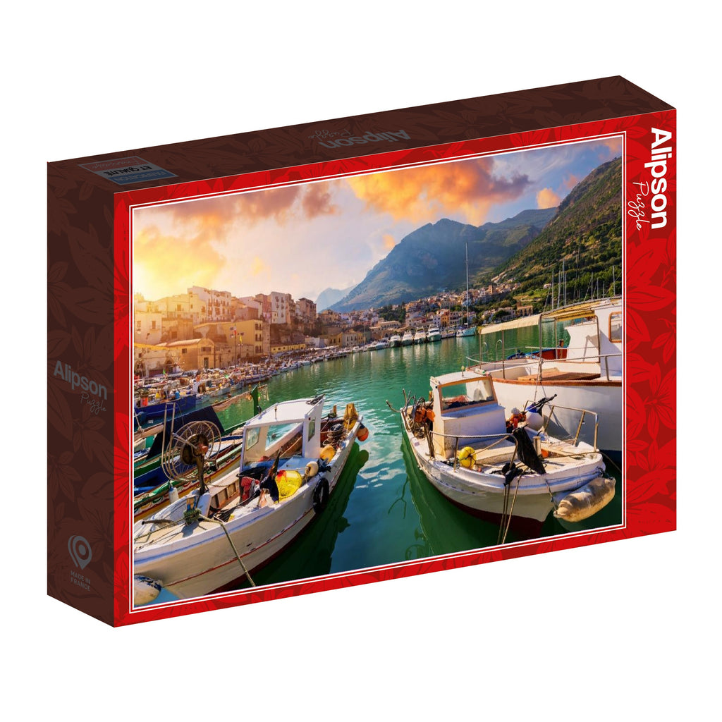Port and Fishing Boats in Sicily - 1000 Piece Jigsaw Puzzle (Alipson)