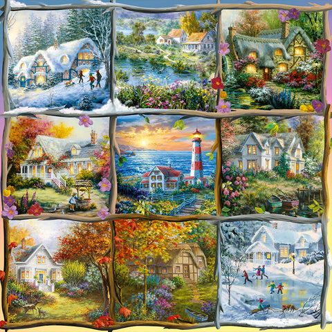 Seasons Nine Patch – 1000 Piece Jigsaw Puzzle (Alipson)