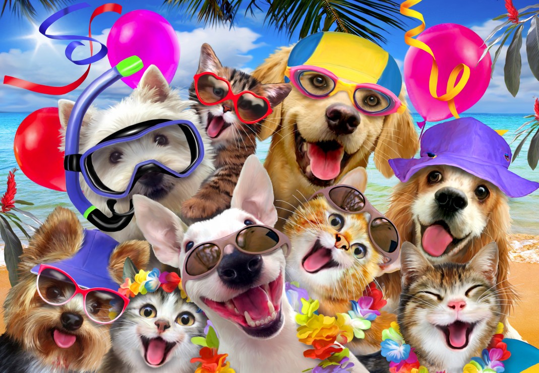 Selfie Beach Party - 1000 Piece Jigsaw Puzzle (Alipson)