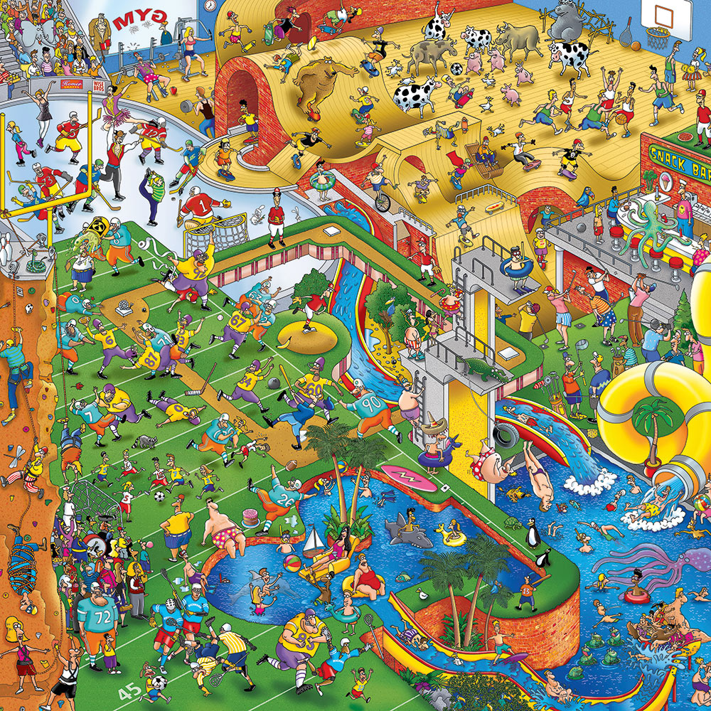 Sports Complex by Steve Skelton – 1000 Piece Jigsaw Puzzle (Alipson ...