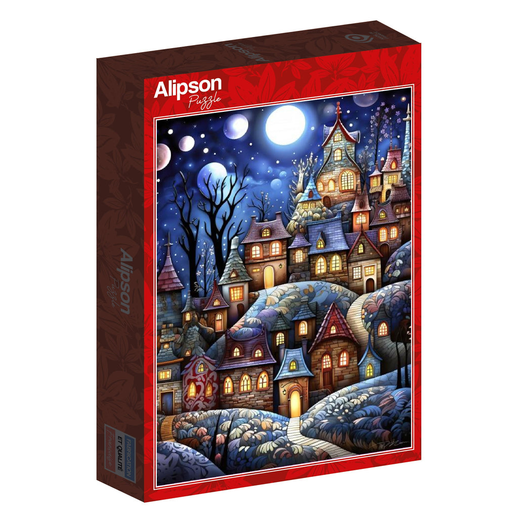 Village Under The Moon – 1000 Piece Jigsaw Puzzle (Alipson)