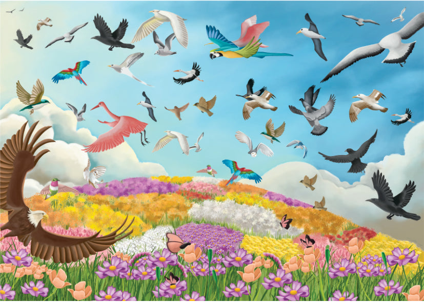 Amazing Birds – 1000 Piece Jigsaw Puzzle (Roovi)