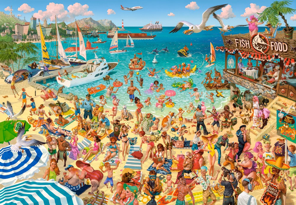 Fun By The Sea - 1000 Piece Jigsaw Puzzle (Castorland)