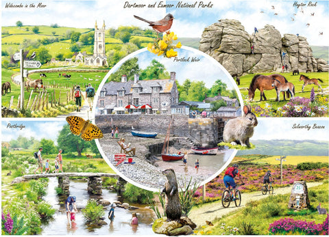Artwork: Dartmoor & Exmoor by Richard Macneil - 1000 Piece Jigsaw Puzzle (Gibsons)