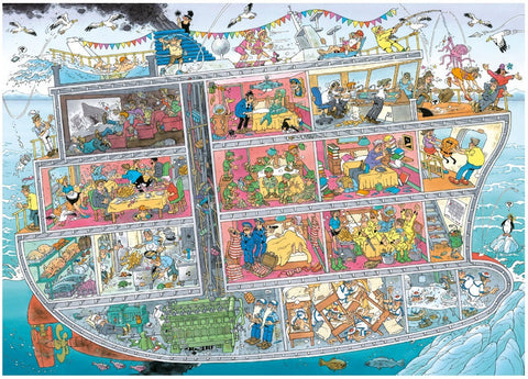 Artwork: Cruise Ship by Jan Van Haasteren – 1000 Piece Jigsaw Puzzle (Jan van Haasteren)