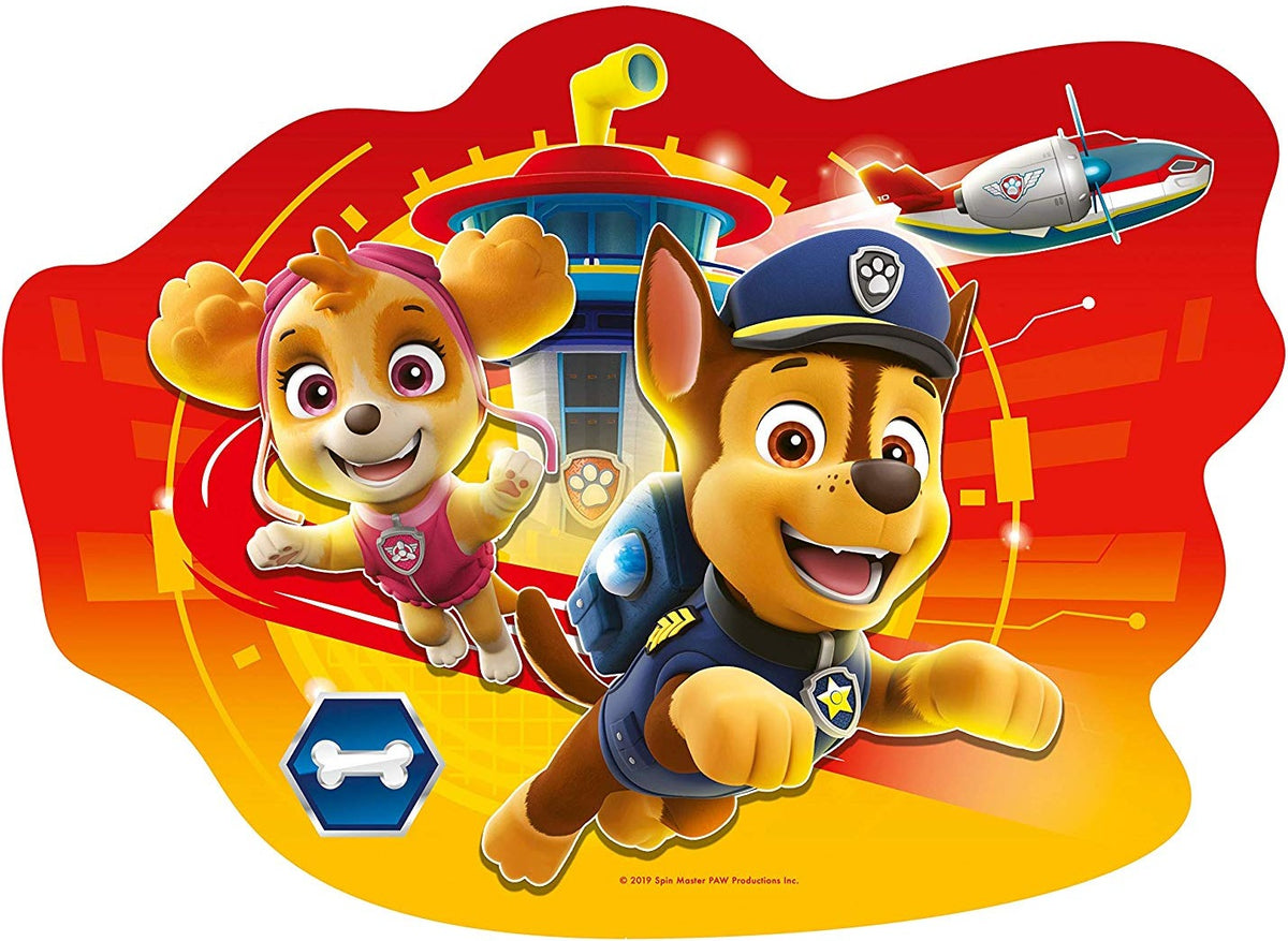 Artwork, puzzle 1 of 4: Ravensburger 3028 Paw Patrol 4 Large Shaped Jigsaw Puzzles (10,12,14,16 piece)