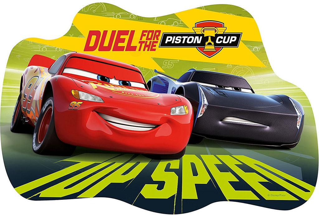 Artwork, puzzle 3 of 4: Ravensburger Disney Pixar Cars 3, 4 Large Shaped Jigsaw Puzzles (10,12,14,16pc)