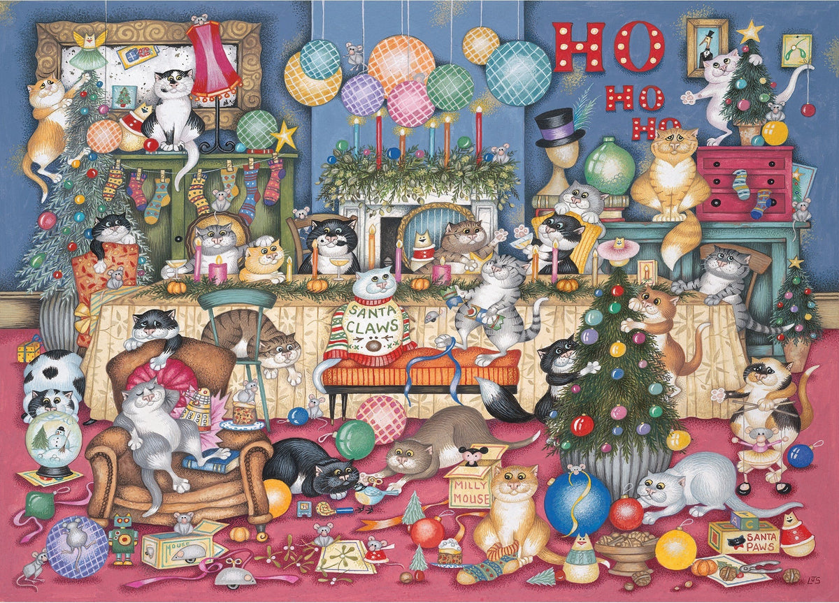 Artwork: Feline Festivities – 1000 Piece Jigsaw Puzzle (Gibsons)