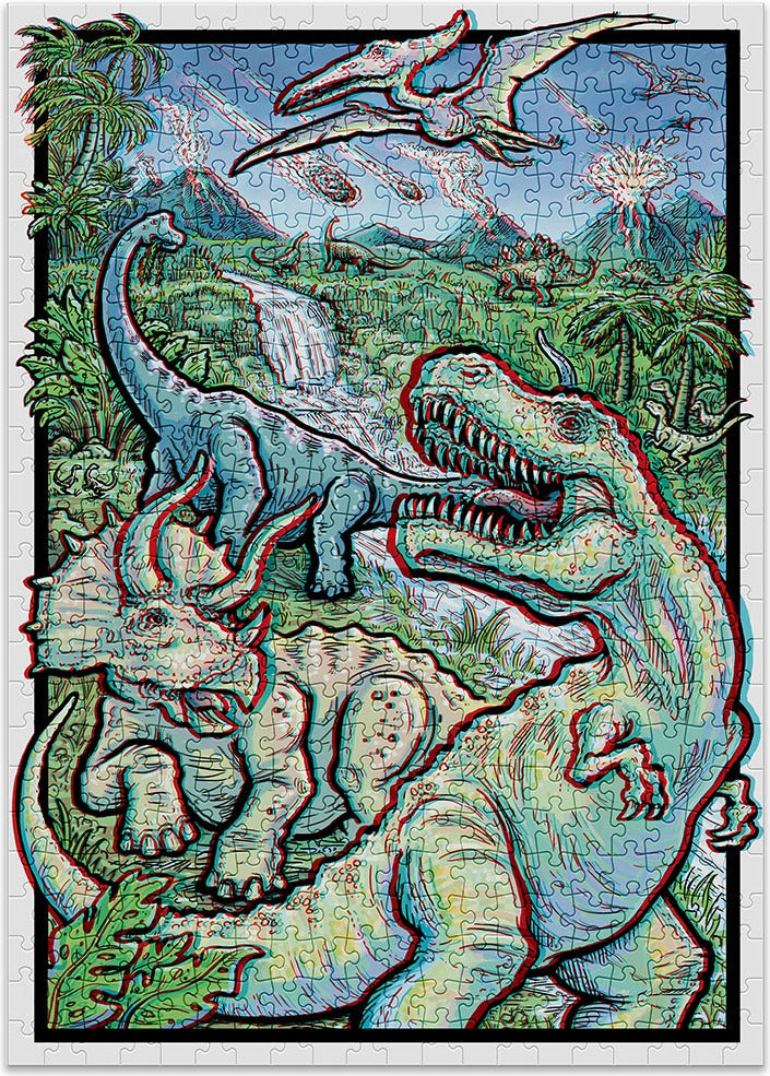 Artwork: Dinosaurs 3D – 500 Piece Jigsaw Puzzle (Cloudberries)