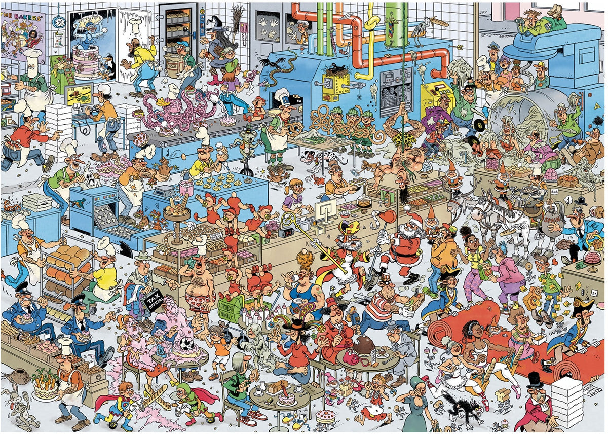 Artwork: The Bakery by Jan Van Haasteren – 1000 Piece Jigsaw Puzzle (Jan van Haasteren)