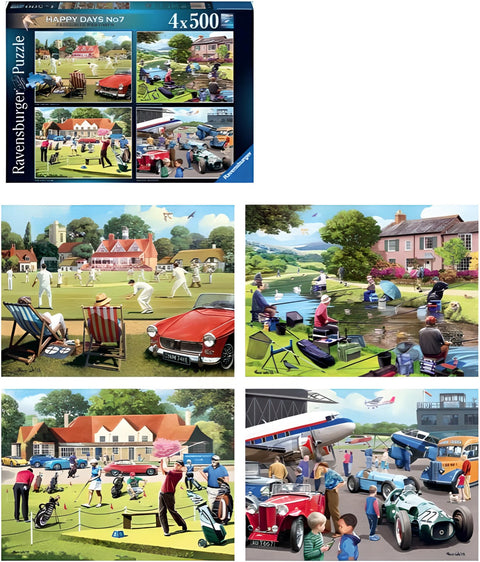 Artwork: Happy Days No 7, Favourite Pastimes – 4 x 500 Piece Jigsaw Puzzle (Ravensburger)