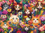 Blooming Whiskers - 1000 Piece Jigsaw Puzzle (Cobble Hill)