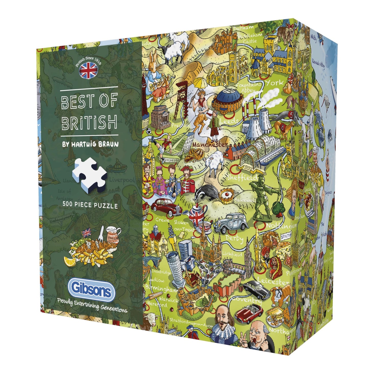 Gibsons - Best of British - 500 Piece Jigsaw Puzzle