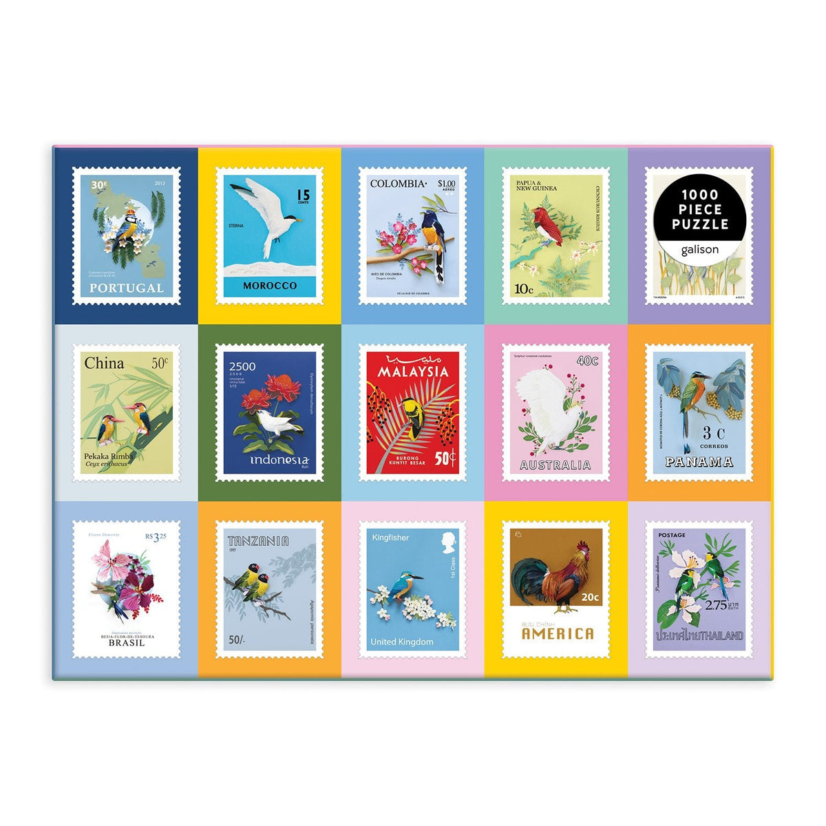 Box, straight on: Birds of the World – 1000 Piece Jigsaw Puzzle (Galison)