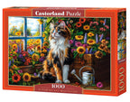 Blooming Cat Meditation - 1000 Piece Jigsaw Puzzle (Castorland)