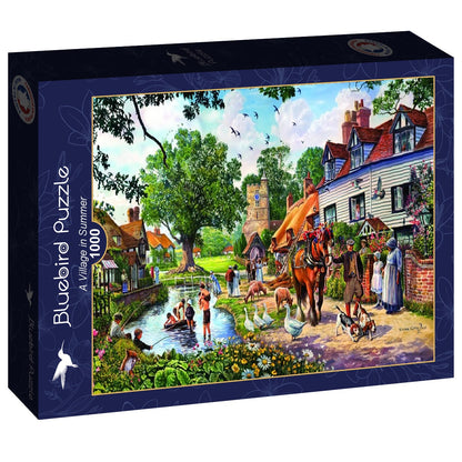 Bluebird - A Village in Summer - 1000 Piece Jigsaw Puzzle