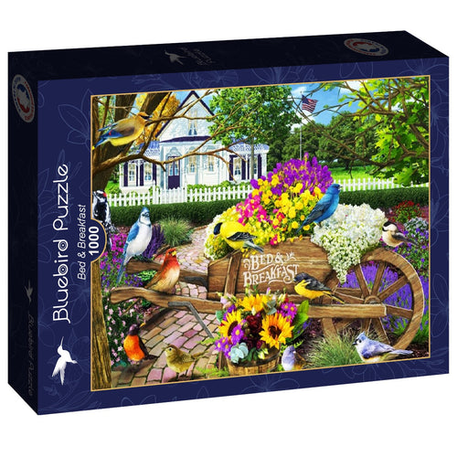 Bed & Breakfast – 1000 Piece Jigsaw Puzzle (Bluebird) - Completed Puzzle