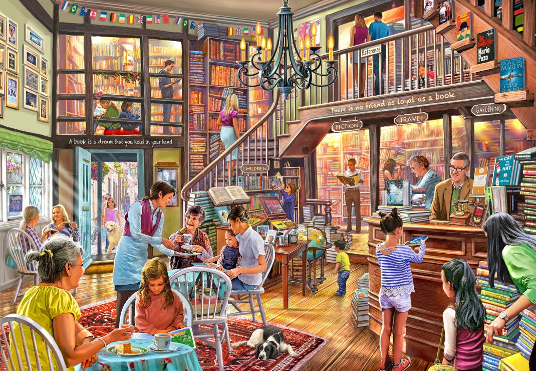 Bookshop Tearoom – 1000 Piece Jigsaw Puzzle (Bluebird)