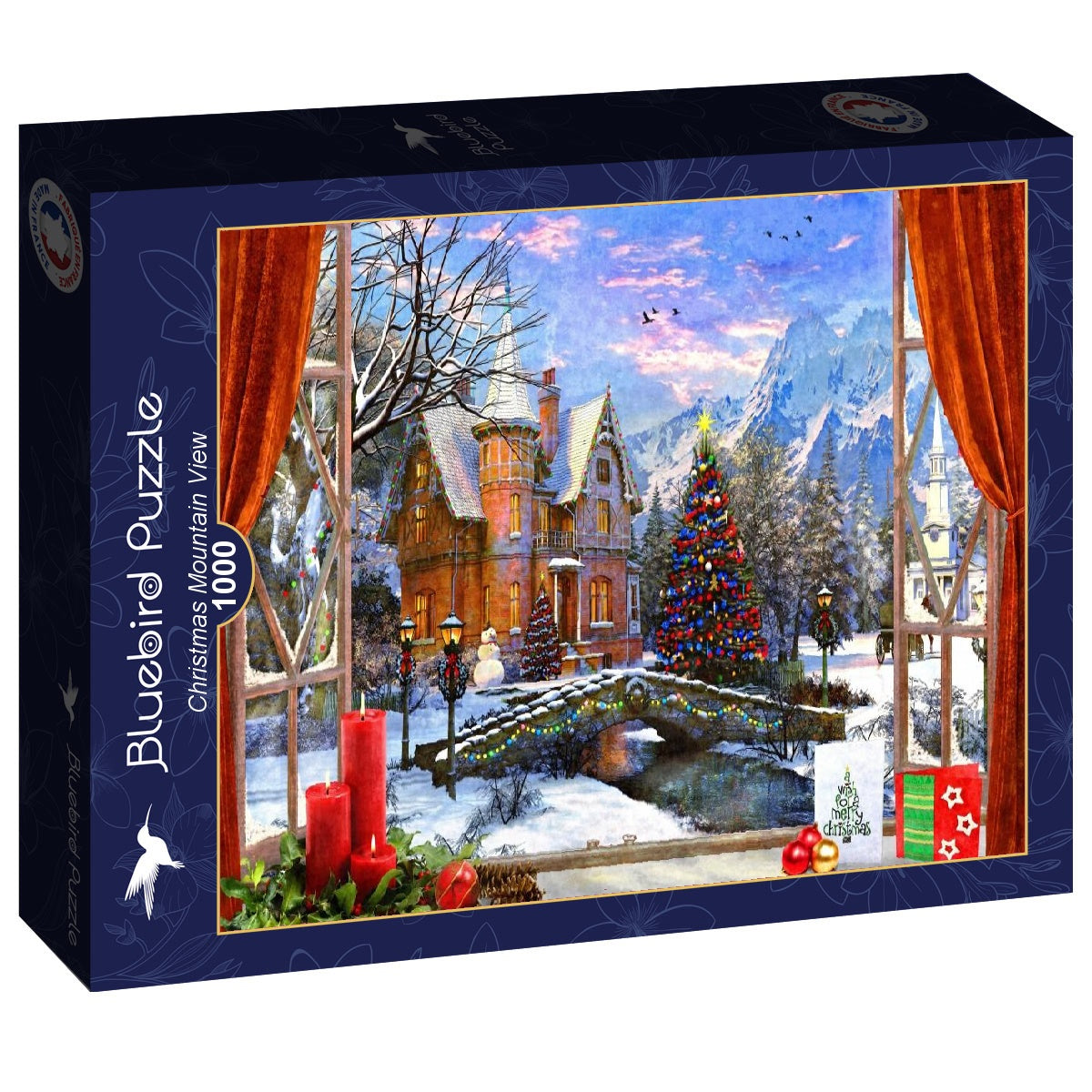 Christmas Mountain View – 1000 Piece Jigsaw Puzzle (Bluebird)