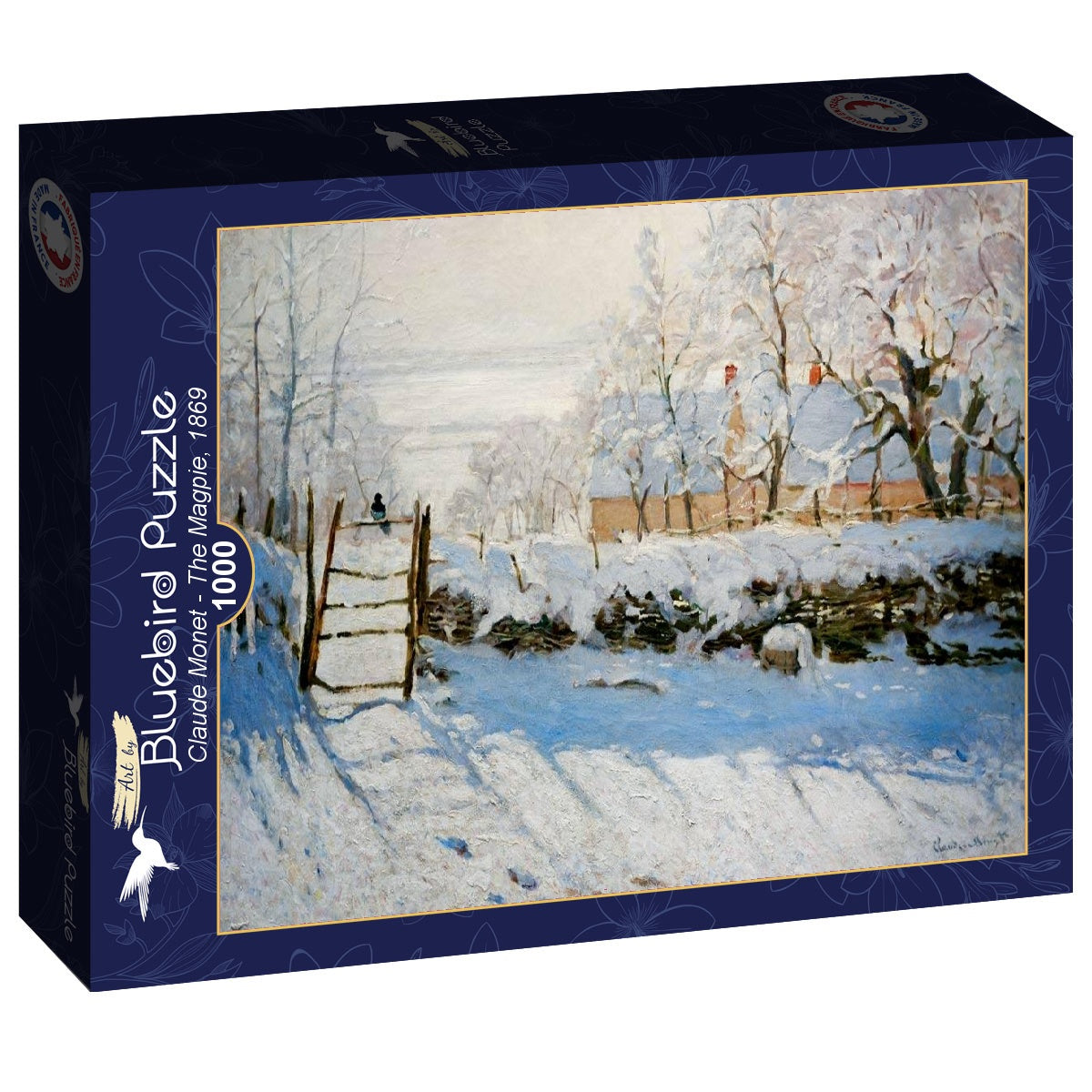The Magpie, 1869 by Claude Monet – 1000 Piece Jigsaw Puzzle (Bluebird)