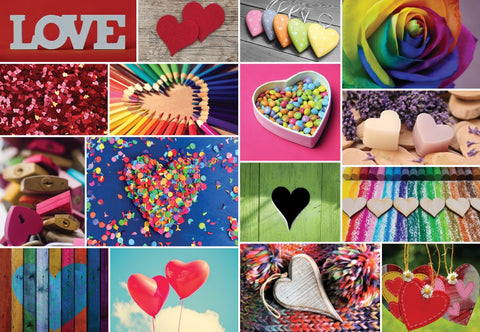 Love in Color by Collage – 1000 Piece Jigsaw Puzzle (Bluebird)