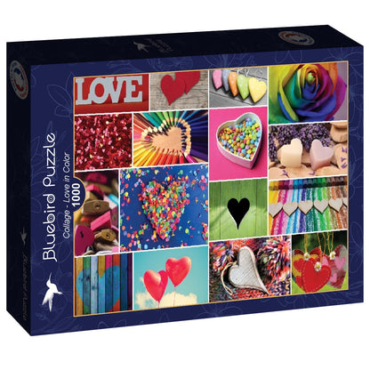 Bluebird - Collage - Love in Color - 1000 Piece Jigsaw Puzzle