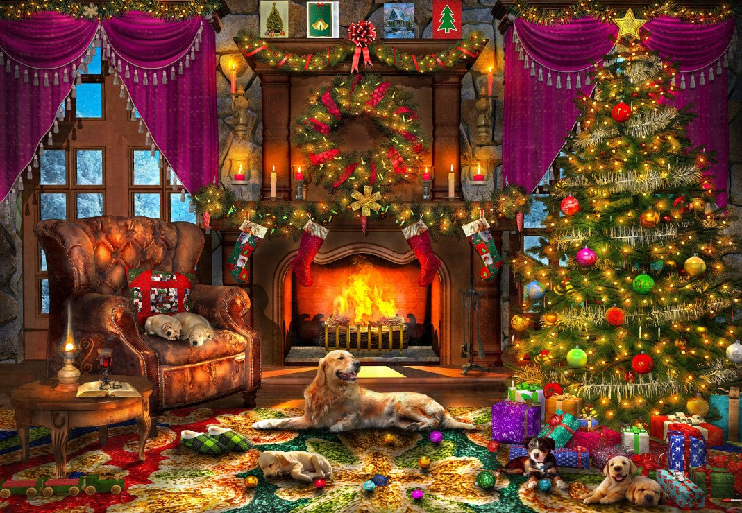 Cosy Christmas Room – 1000 Piece Jigsaw Puzzle (Bluebird)