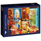 Cottage Interior – 1000 Piece Jigsaw Puzzle (Bluebird) - Completed Puzzle