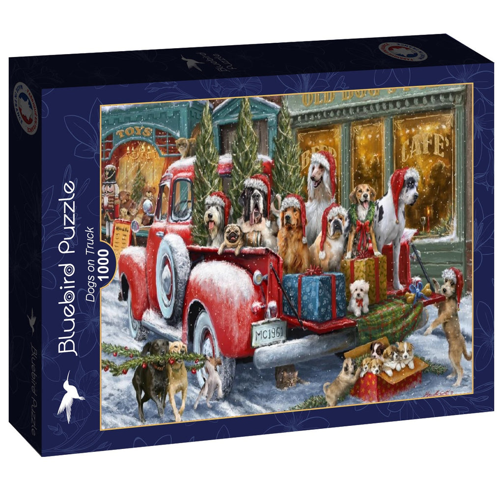 Dogs on Truck – 1000 Piece Jigsaw Puzzle (Bluebird)