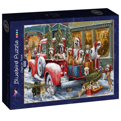 Bluebird - Dogs on Truck - 500 Piece Jigsaw Puzzle