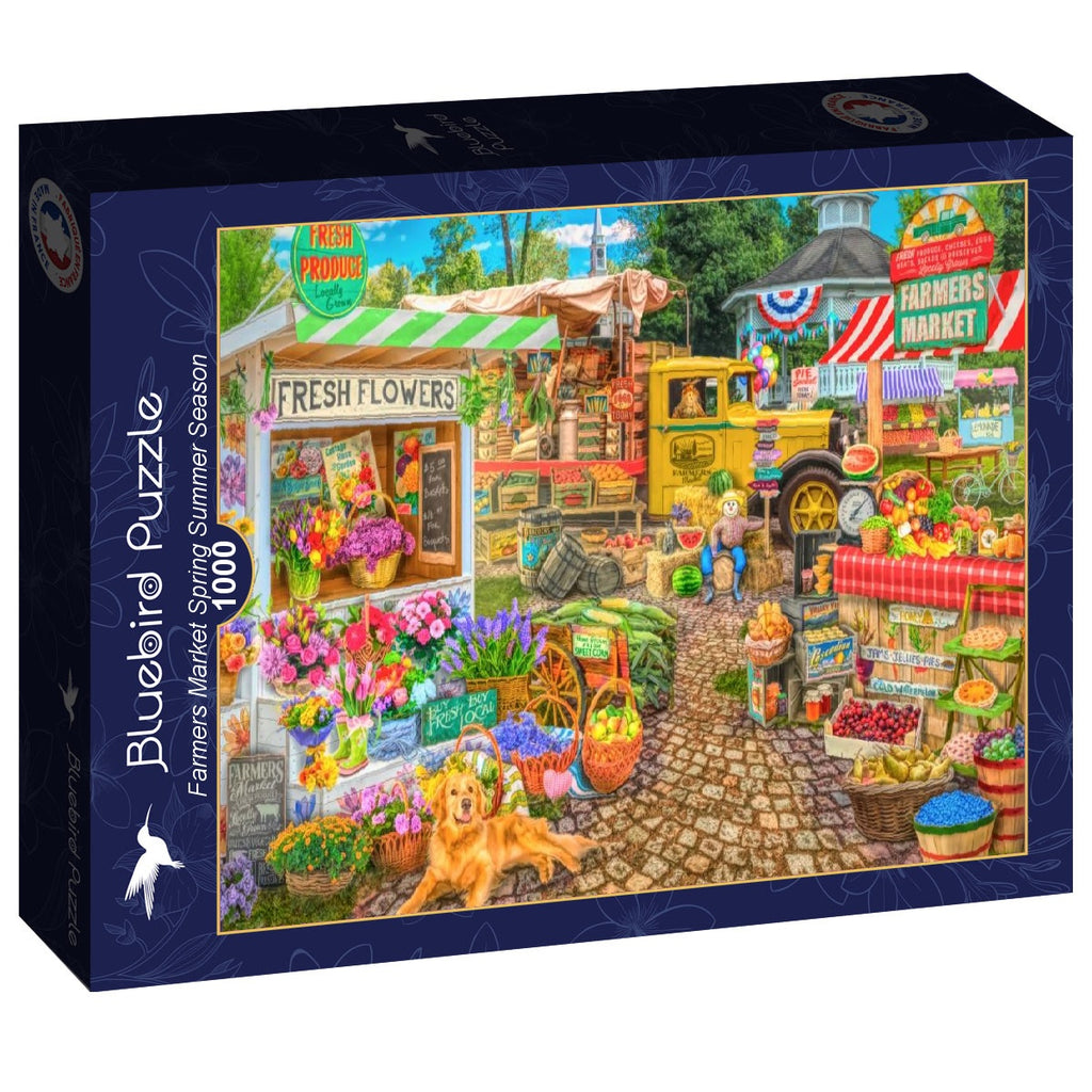 Farmers Market Spring Summer Season – 1000 Piece Jigsaw Puzzle (Bluebird)