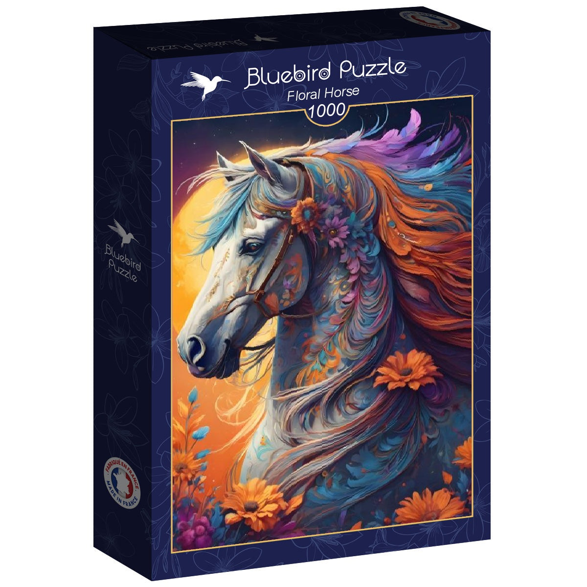 Floral Horse - 1000 Piece Jigsaw Puzzle (Bluebird Puzzle)