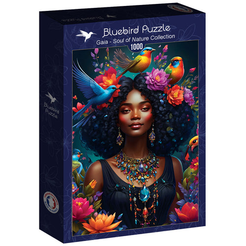 Soul of Nature Collection by Gaia – 1000 Piece Jigsaw Puzzle (Bluebird) - Completed Puzzle