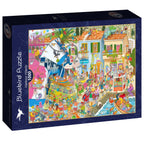 Harbour Hilarity - 1000 Piece Jigsaw Puzzle (Bluebird Puzzle) - Completed Puzzle