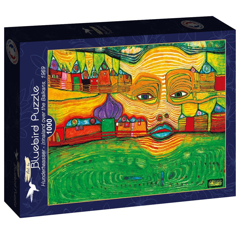 Irinaland over the Balkans, 1969 by Hundertwasser – 1000 Piece Jigsaw Puzzle (Bluebird)