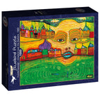 Irinaland over the Balkans, 1969 by Hundertwasser – 1000 Piece Jigsaw Puzzle (Bluebird)