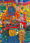 The 30 Days Fax Painting, 1996 by Hundertwasser – 1000 Piece Jigsaw Puzzle (Bluebird Puzzle)