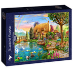 Lakeside Cottage – 1000 Piece Jigsaw Puzzle (Bluebird)