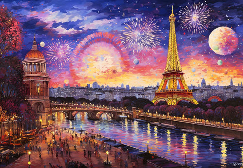 Landscape In Pointillism – 1000 Piece Jigsaw Puzzle (Bluebird)
