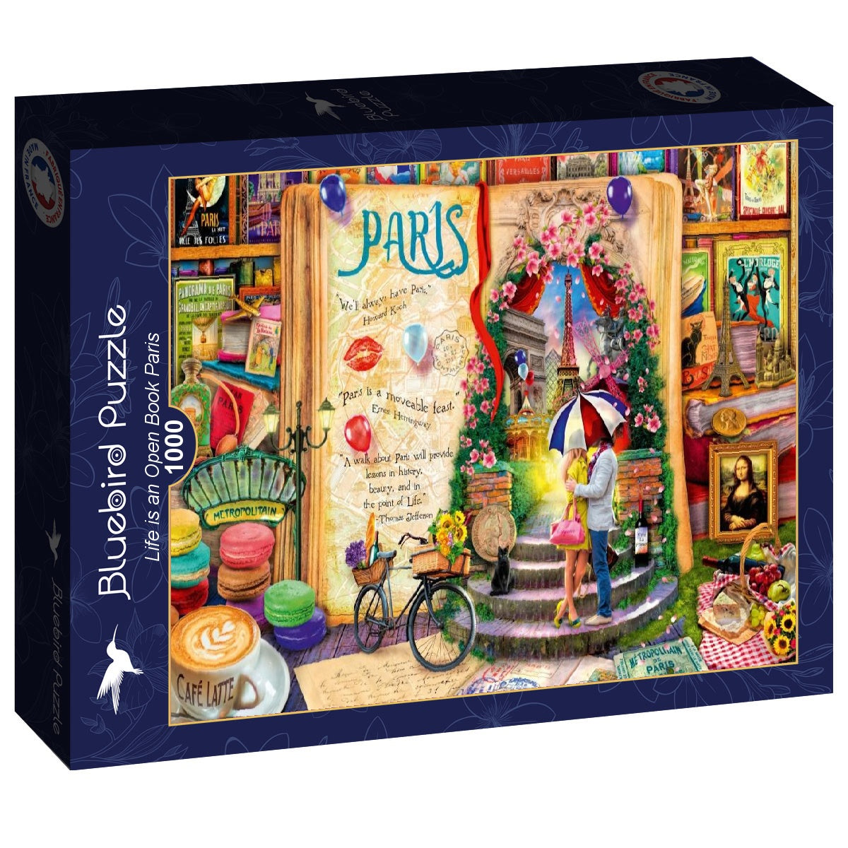 Bluebird - Life is an Open Book Paris - 1000 Piece Jigsaw Puzzle