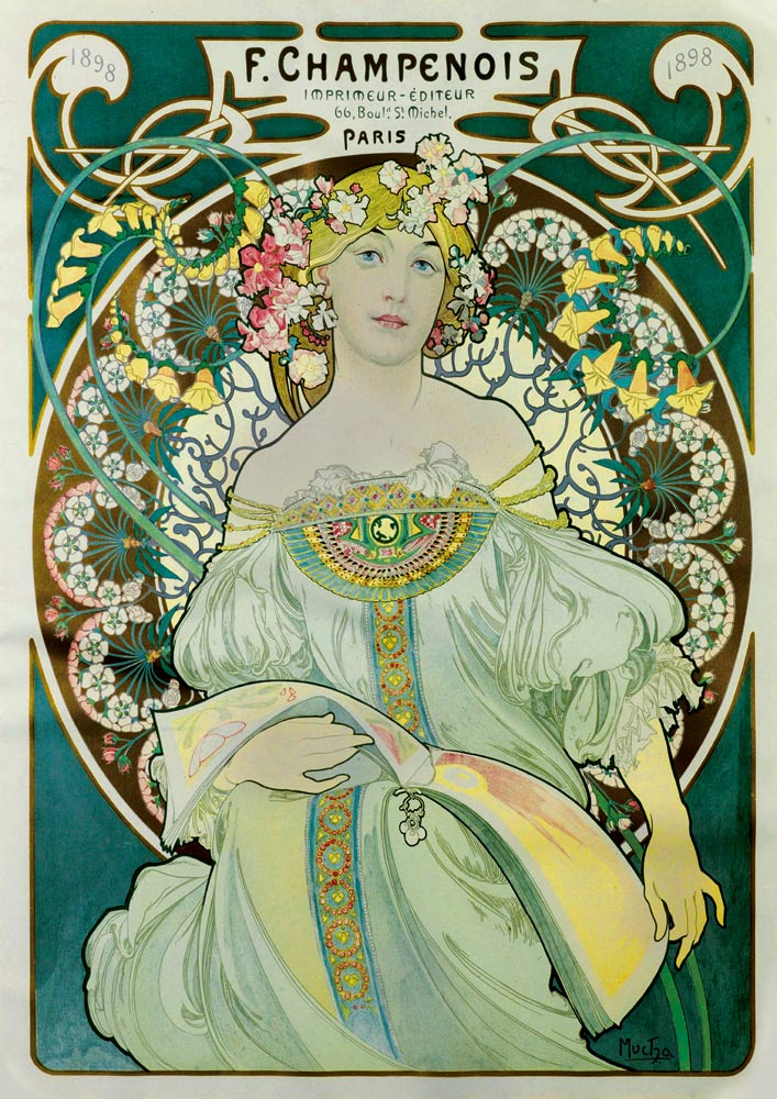 Bluebird - Mucha - Daydream, 1897 - 1000 Piece Jigsaw Puzzle