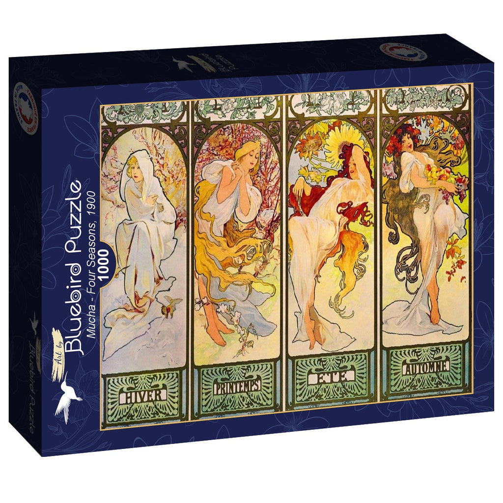 Four Seasons, 1900 by Mucha – 1000 Piece Jigsaw Puzzle (Bluebird)